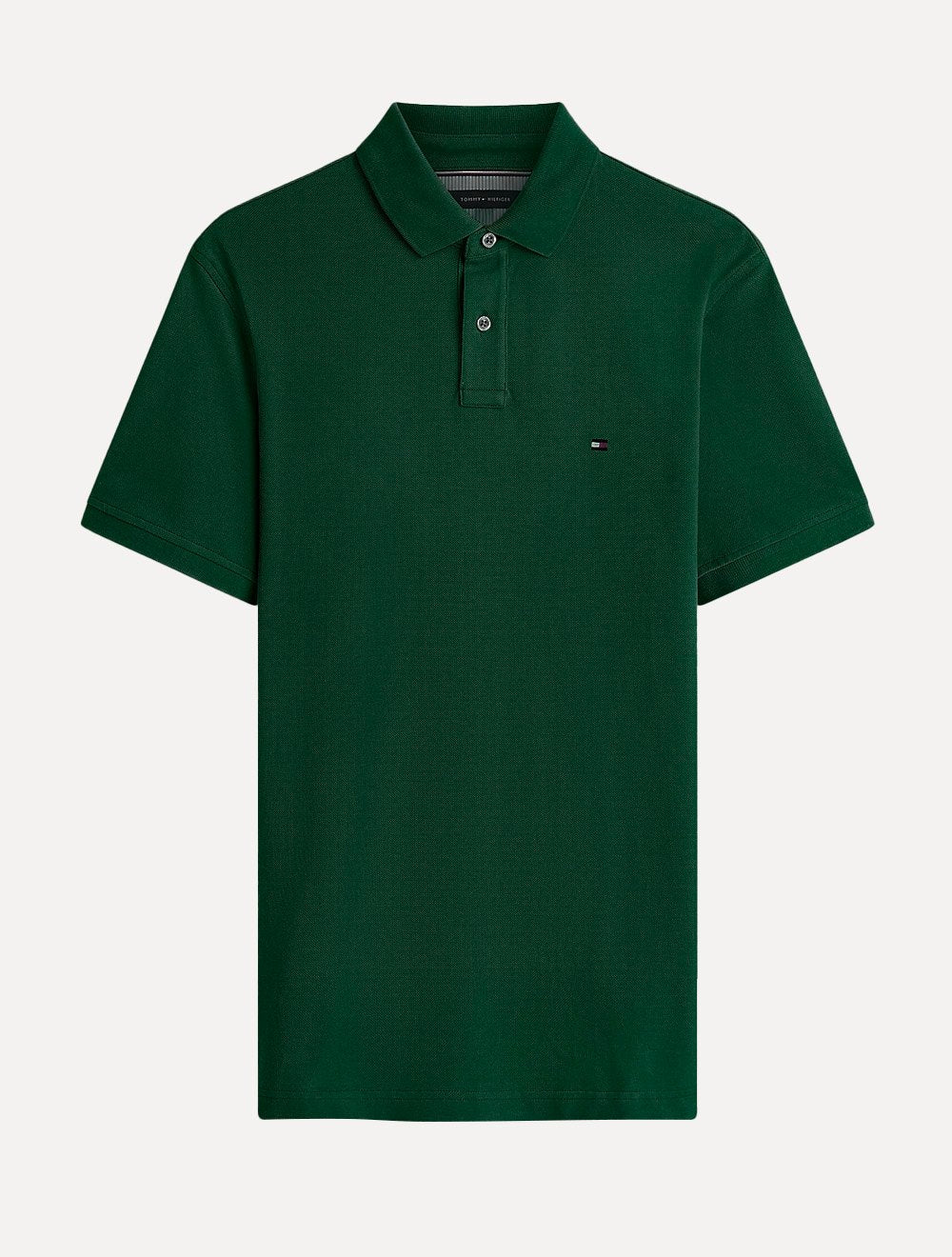 Polo Tommy Hilfiger Masculina Regular Piquet 1985 Verde Bandeira