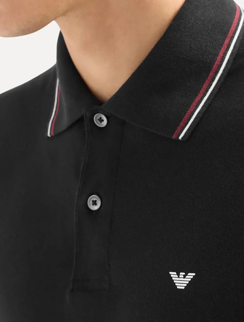 Polo Empório Armani Masculina Essential Friso Preta