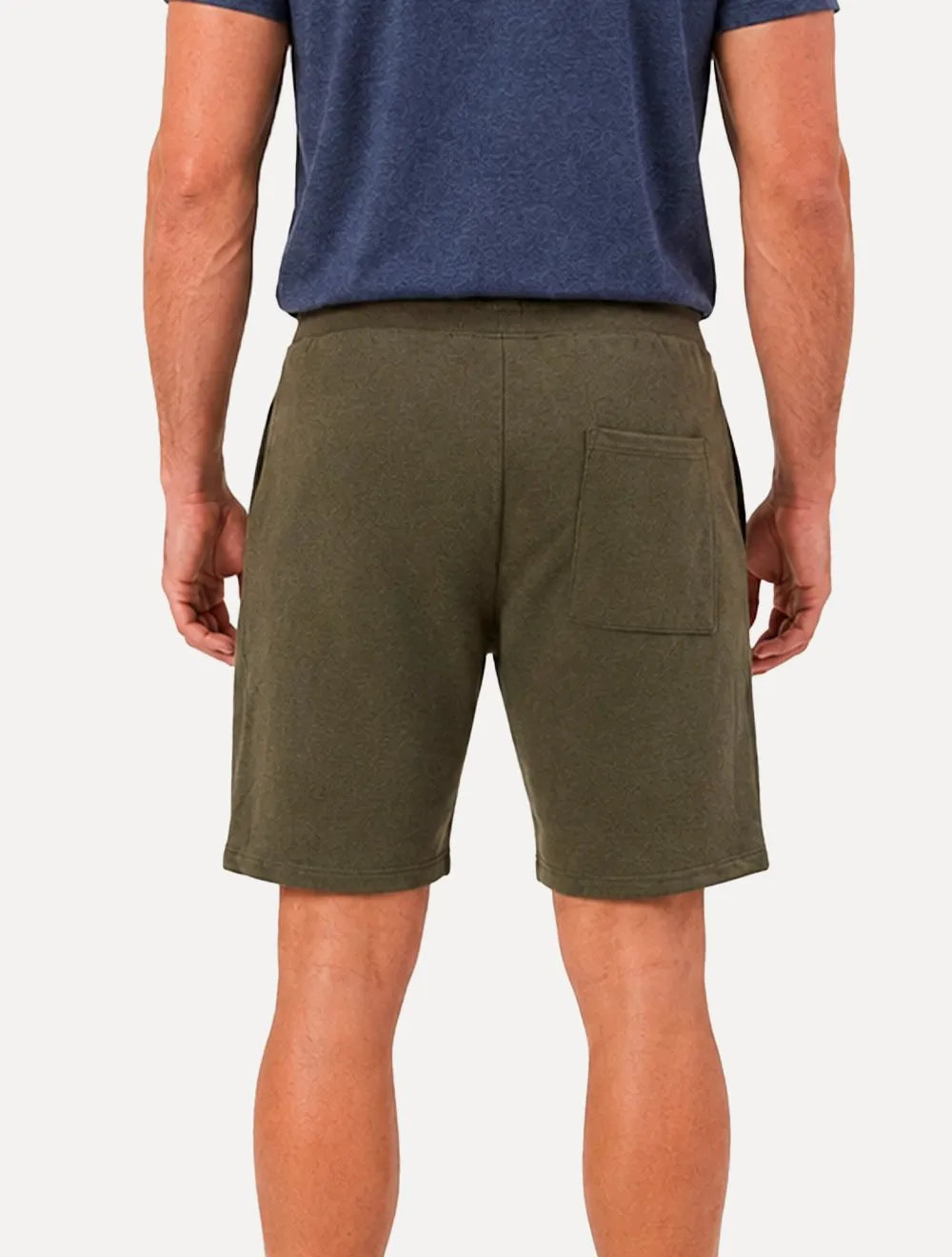 Bermuda Calvin Klein Jeans Moletom Cadarço RE Issue Verde Militar