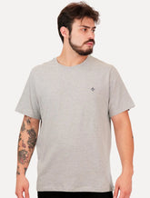 Camiseta Dudalina Basic Essential Navy Icon Cinza Mescla
