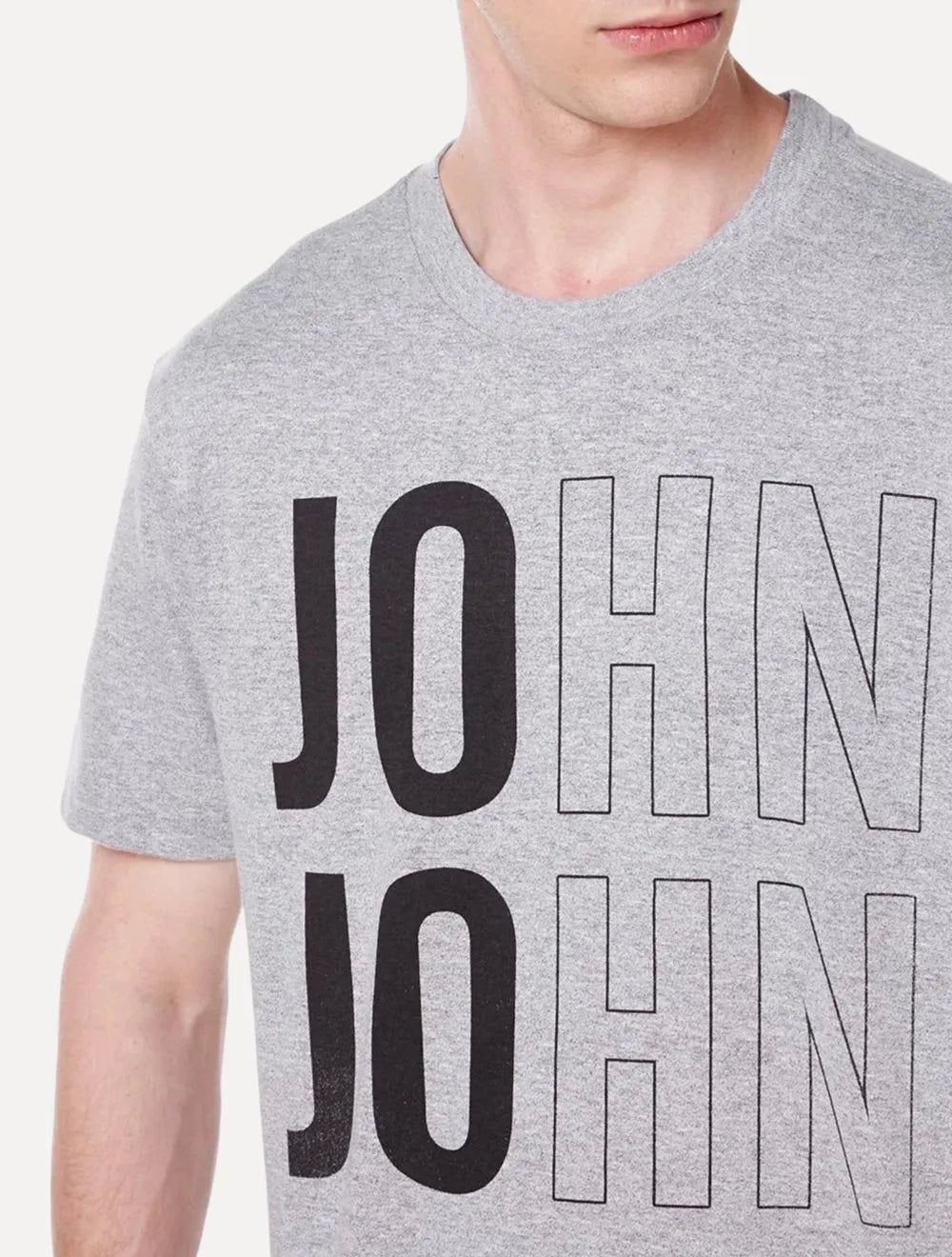 Camiseta John John Masculina Regular Fit John Out Cinza Médio Mescla