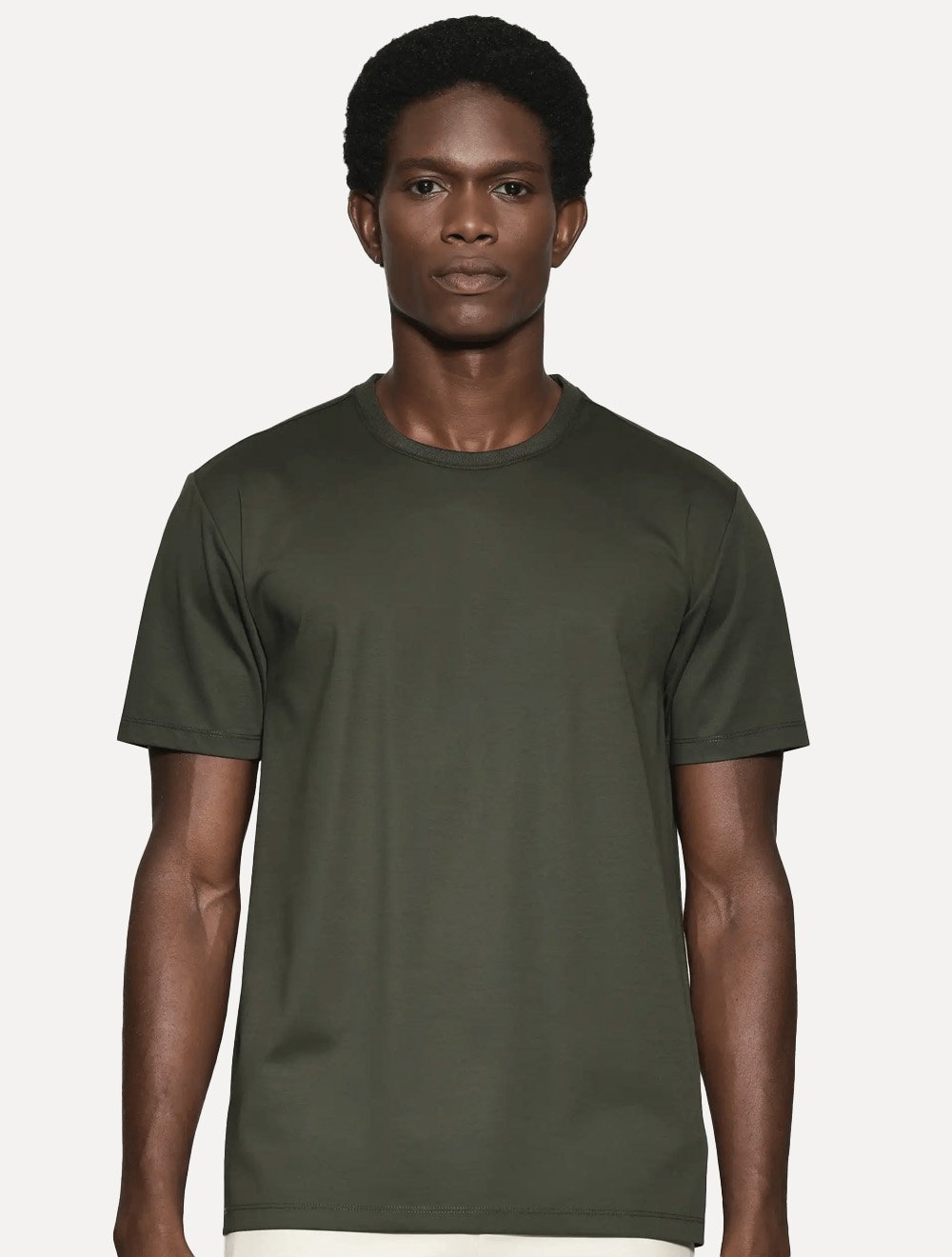 Camiseta Aramis Masculina Mercerizedo Interlock Verde Escuro