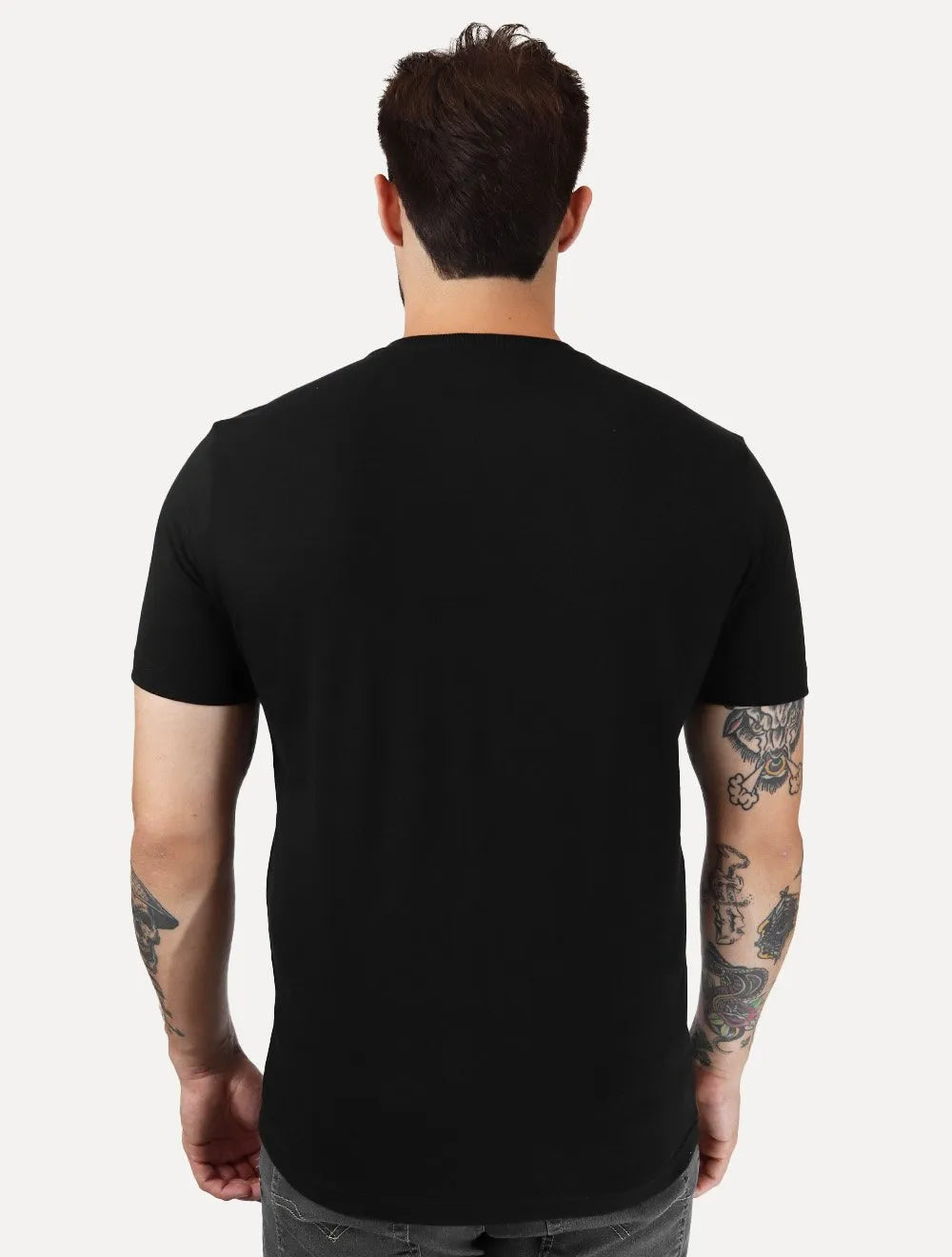 Camiseta King & Joe Masculina Good Day Logo Peito Preto