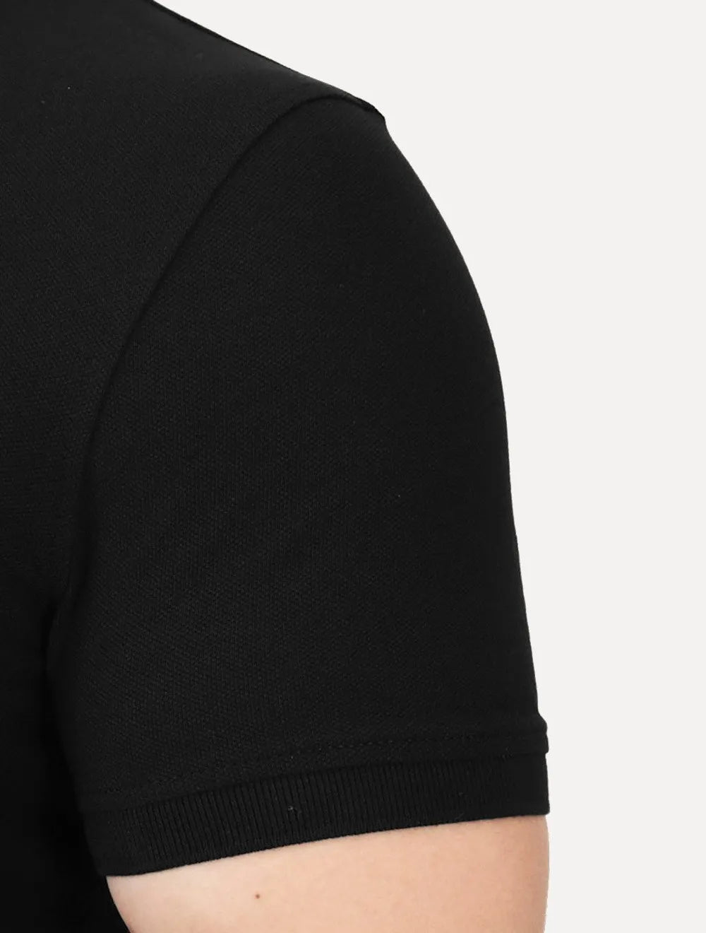 Polo Tommy Hilfiger Masculina Slim Piquet 1985 Preta