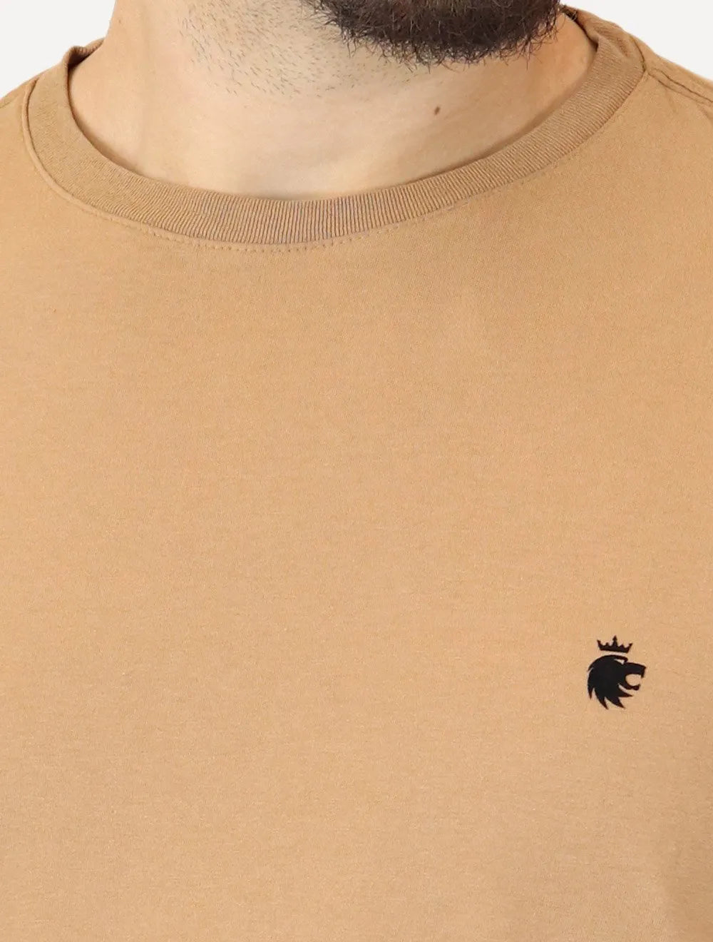 Camiseta Von der Volke Masculina Origineel Velvet Dark Lion Cáqui