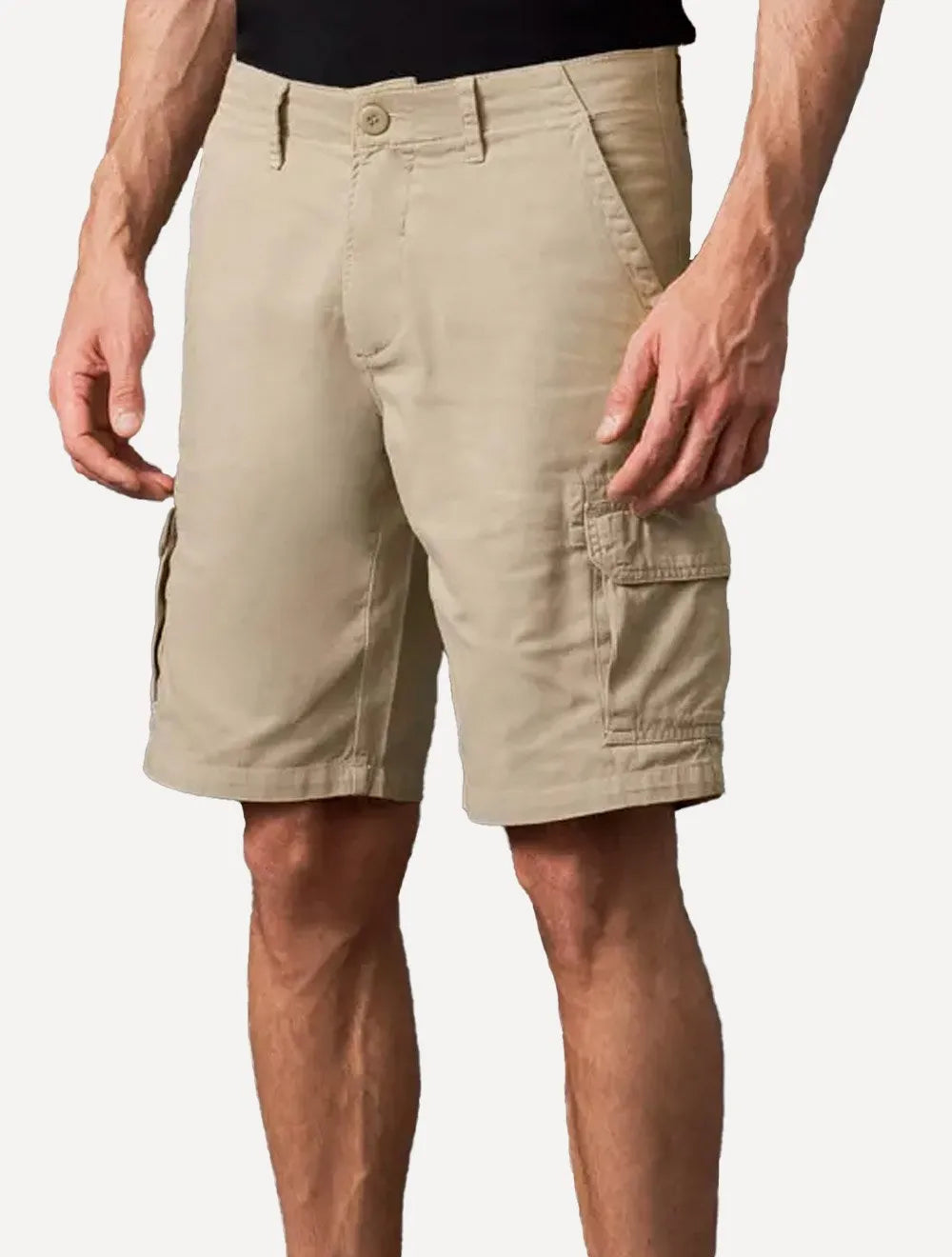 Bermuda Calvin Klein Jeans Masculina CK Mono Cargo Cáqui