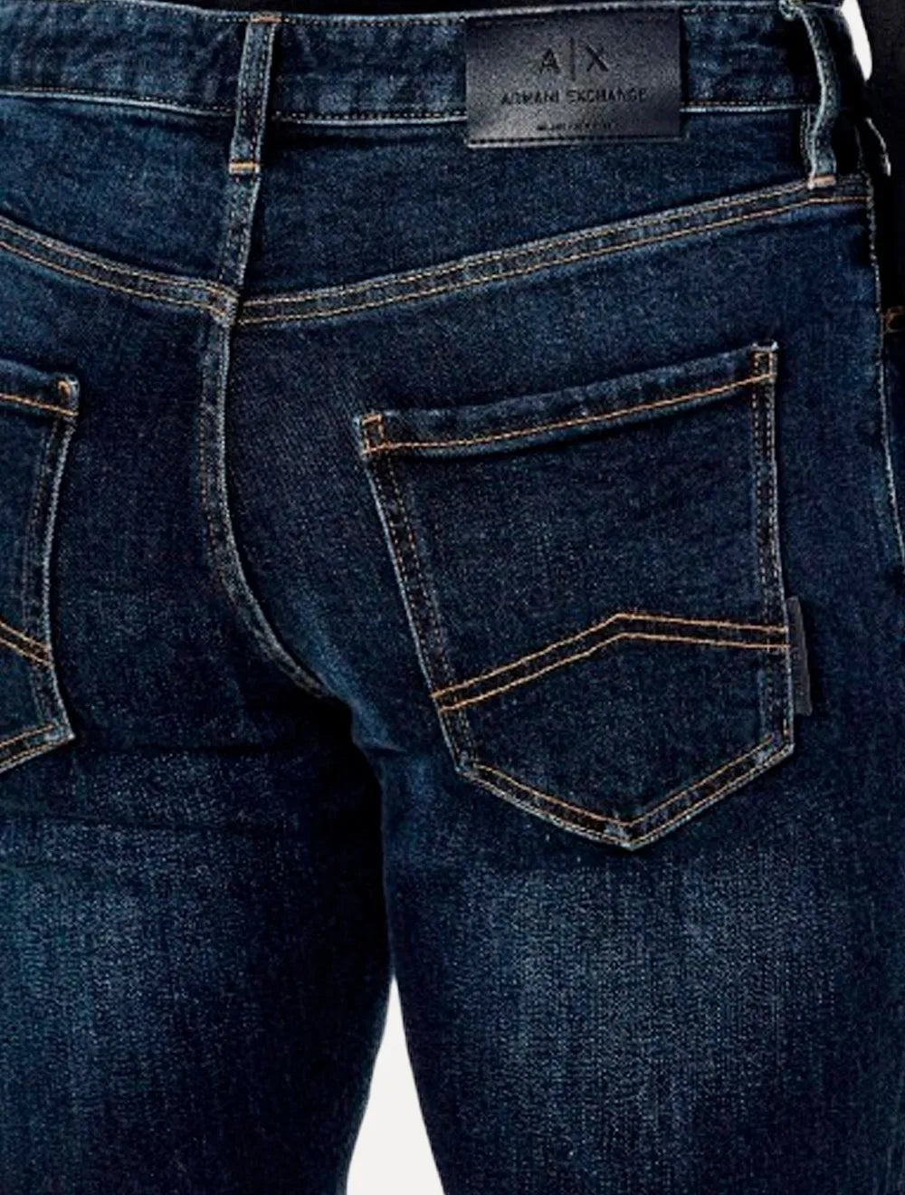 Calça Jeans Armani Exchange Masculina Slim Fit 5 Pockets Azul Escuro