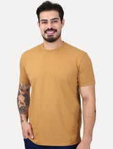 Camiseta K&J Black Cotton Flex Slim Caramelo