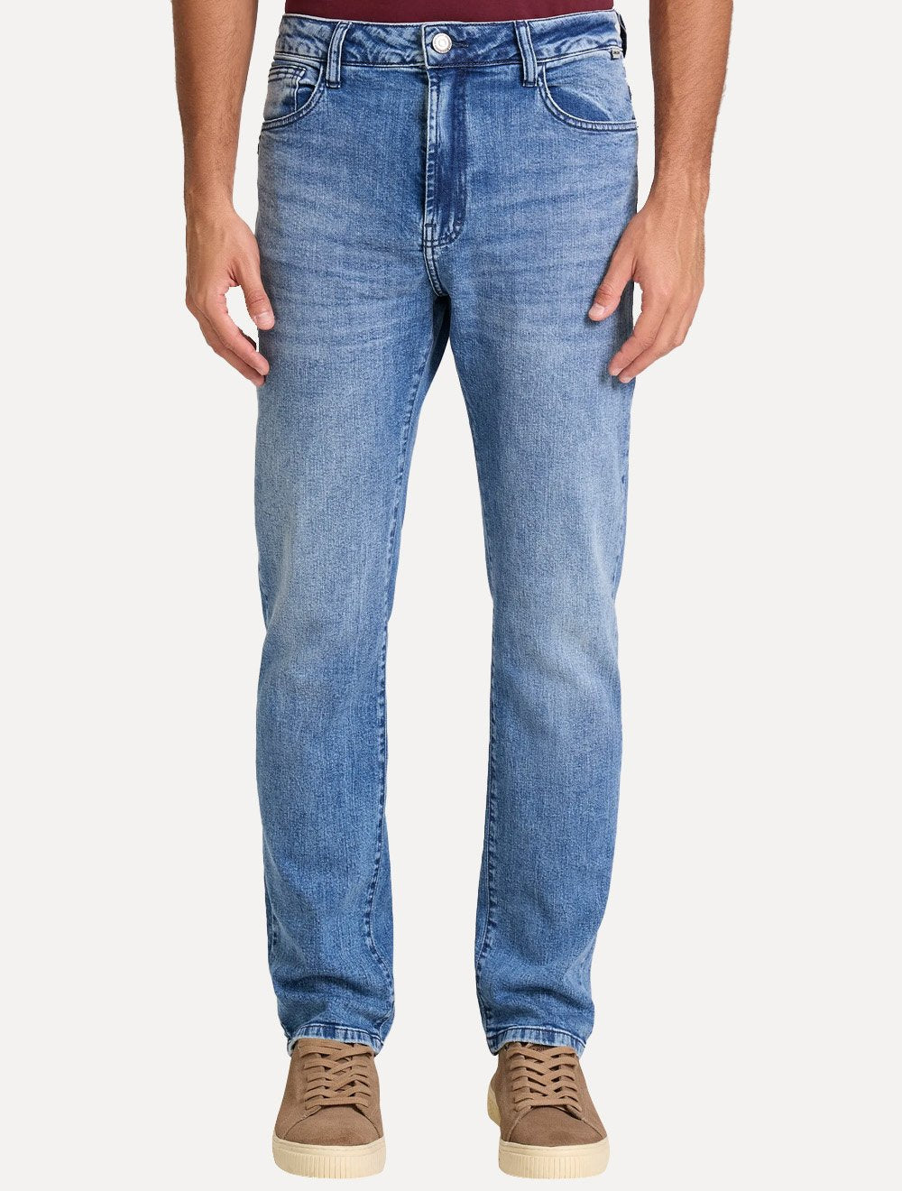 Calça John John Jeans Masculina Slim Lisboa Azul Claro