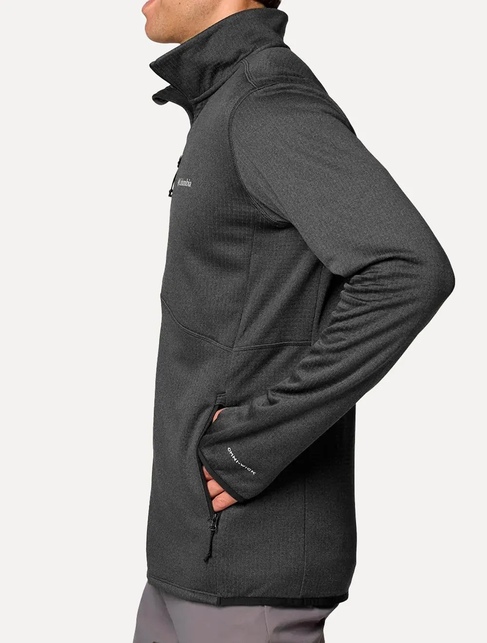 Jaqueta Columbia Masculina Fleece Park View Full Zip Chumbo