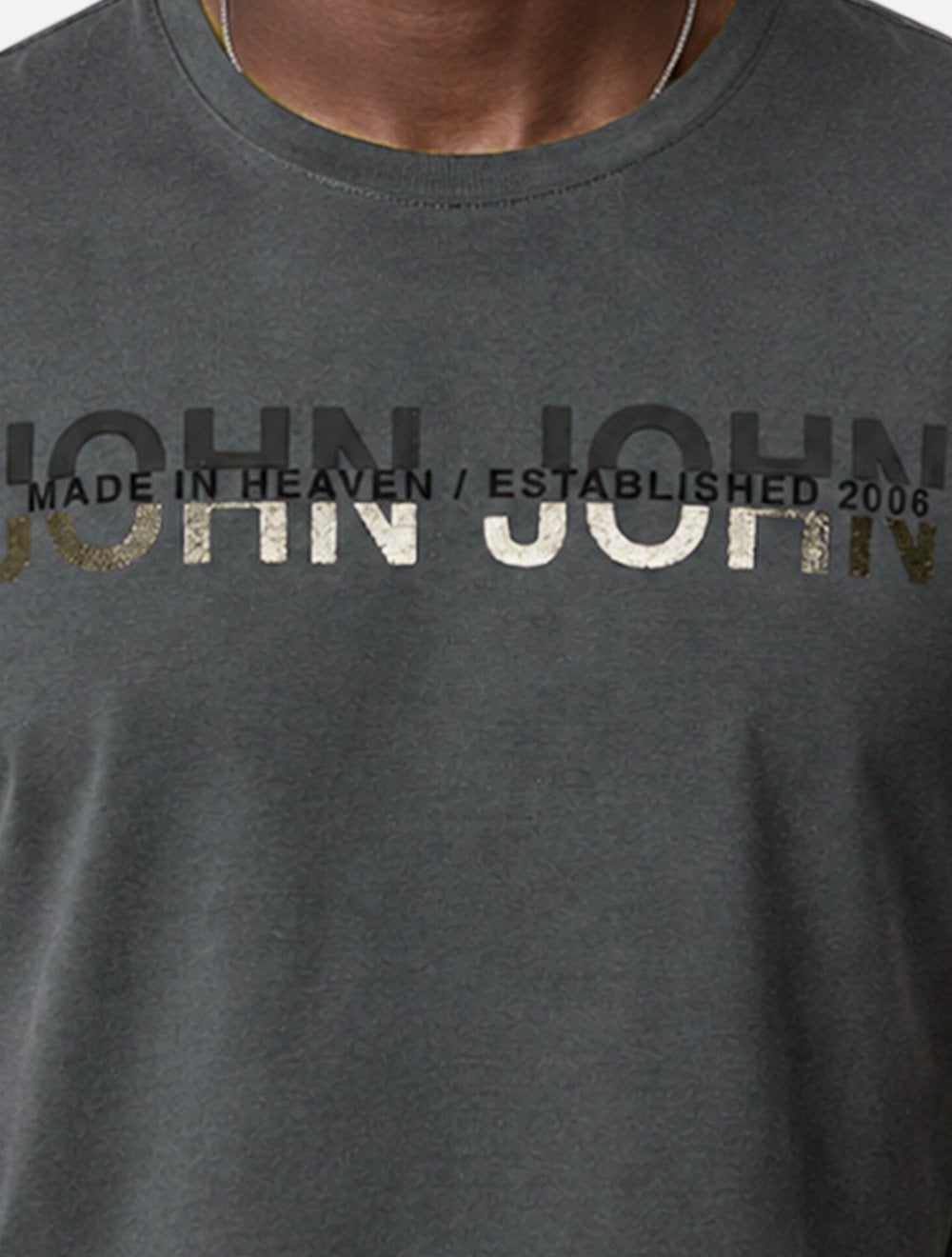 Camiseta John John Masculina Regular Fit Flow Cinza Escuro