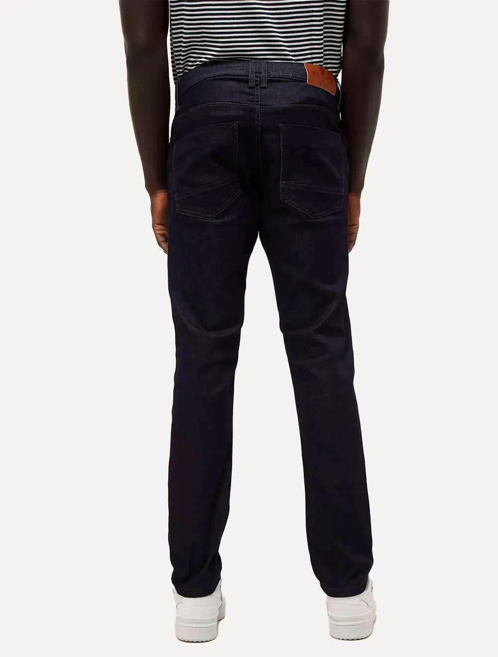Calça Dudalina Jeans Masculina Slim Stretch Five Pockets Azul Escuro