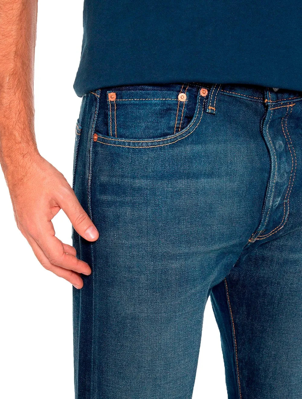 Calça Levis Jeans Masculina 511 Slim Stretch Greenish Azul Escuro