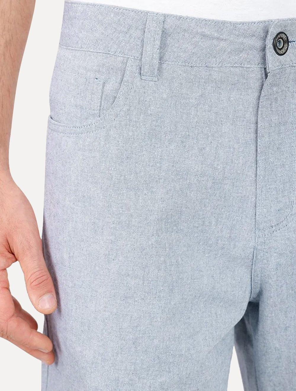 Bermuda Aramis Masculina Classica Soft Pockets Azul Mescla
