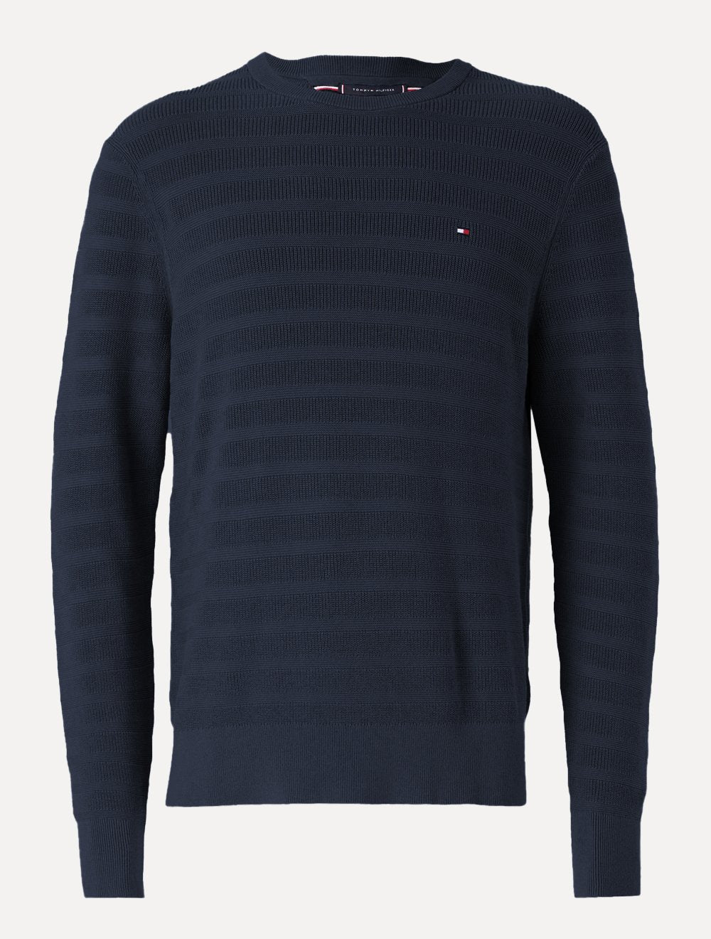 Suéter Tommy Jeans Masculino C-Neck Stripe Structured Azul Marinho