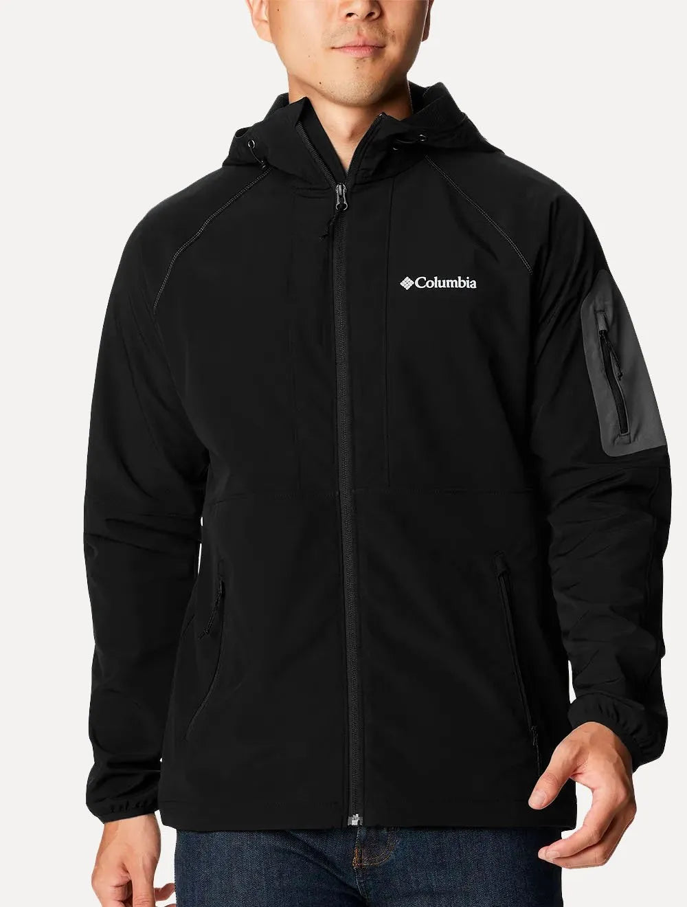 Jaqueta Columbia Masculina Tall Heights II Hooded Softshell Preta