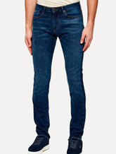 Calça Jeans Empório Armani Masculina J06 Slim Fit Cintura Regular Azul Médio