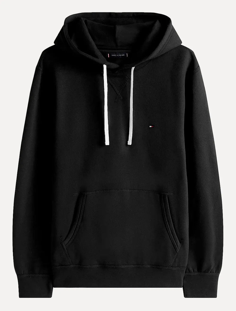 Moletom Tommy Hilfiger Masculino Essential Fleece Hoody Flag Preto