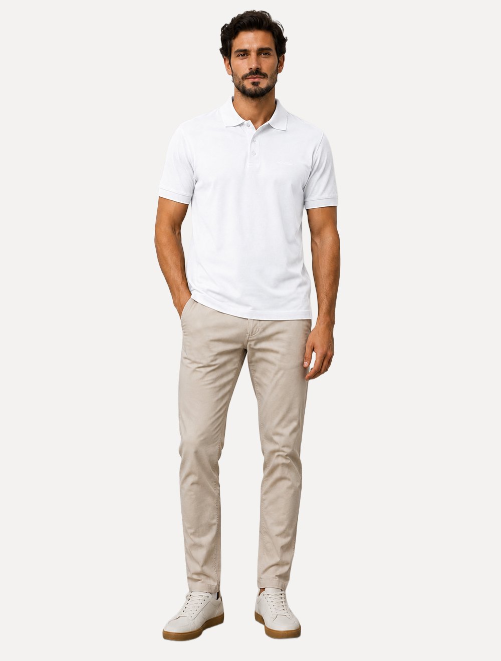 Polo Individual Masculina Comfort Pima Soft Touch Branca