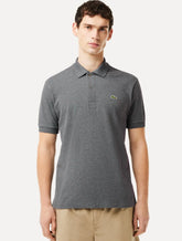 Polo Lacoste Masculina Classic Fit Mescla Cinza Mescla