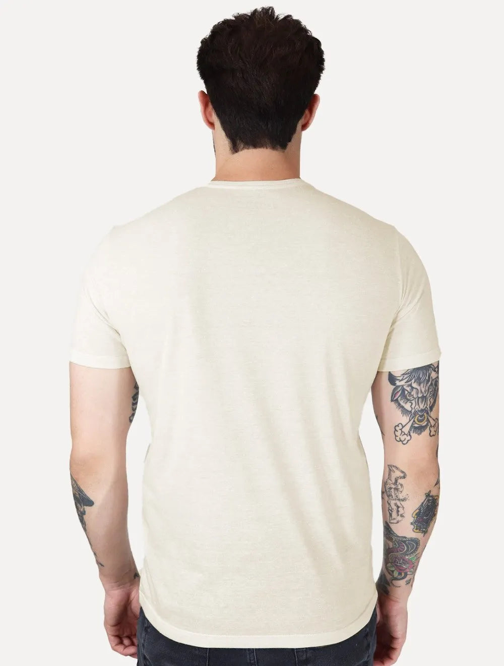 Camiseta Calvin Klein Jeans Masculina Botonê Off White