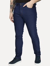 Calça Dudalina Jeans Slim Classica 5 Pockets Costura Clara Azul Escuro