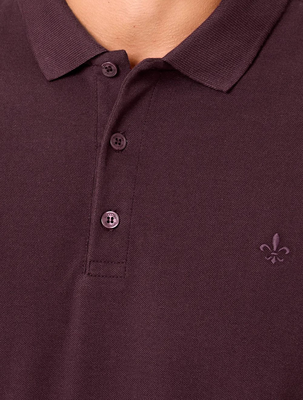 Polo Dudalina Piquet Essentials Cotton Basica Modal Roxo Escuro