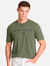 Camiseta John John Masculina Regular Fit Form Verde Mescla