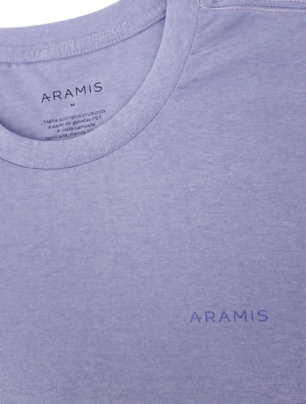 Camiseta Aramis Masculina Tingimento Eco Lisa Azul Mescla