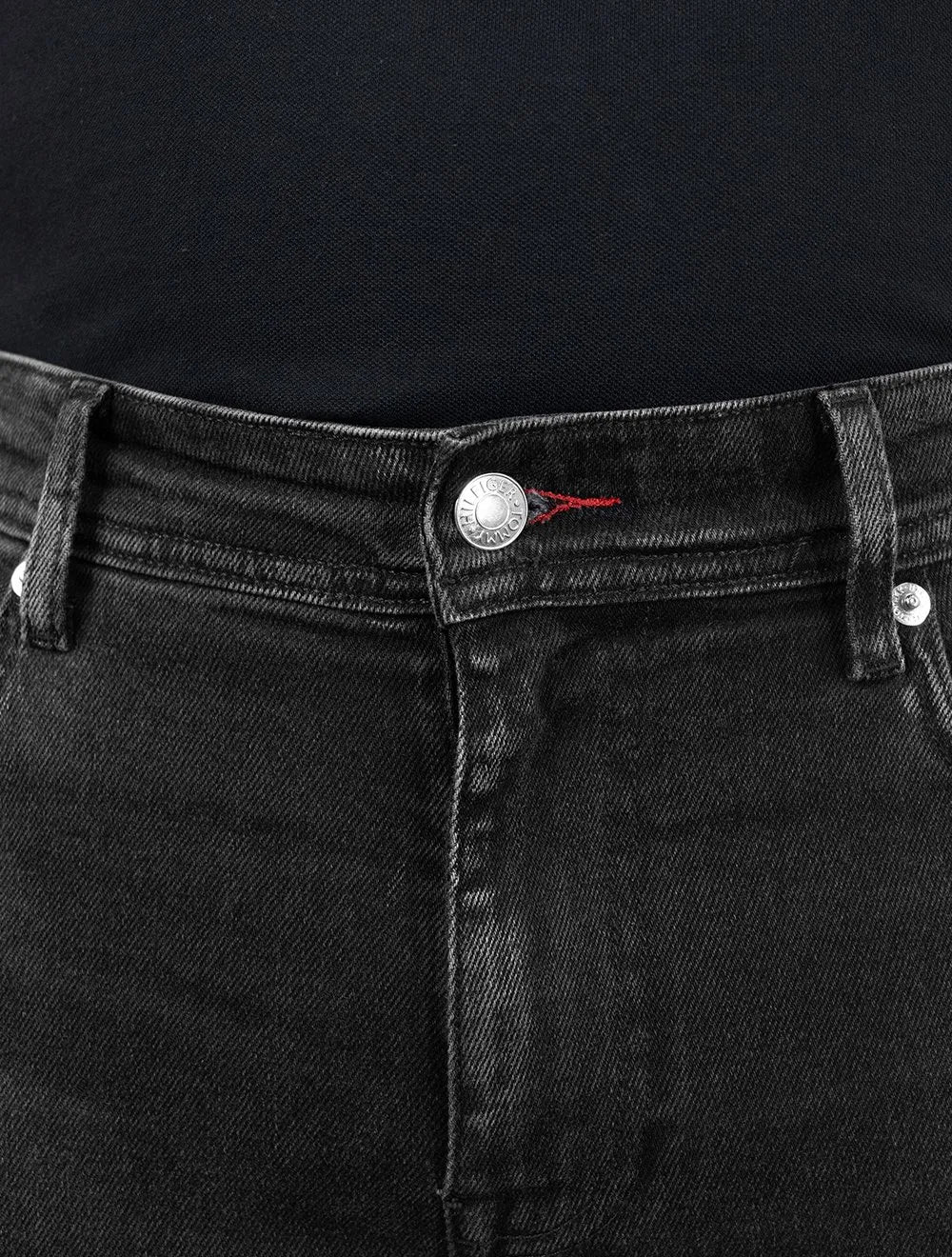 Calça Tommy Hilfiger Jeans Masculina Straight Denton Clark Preta
