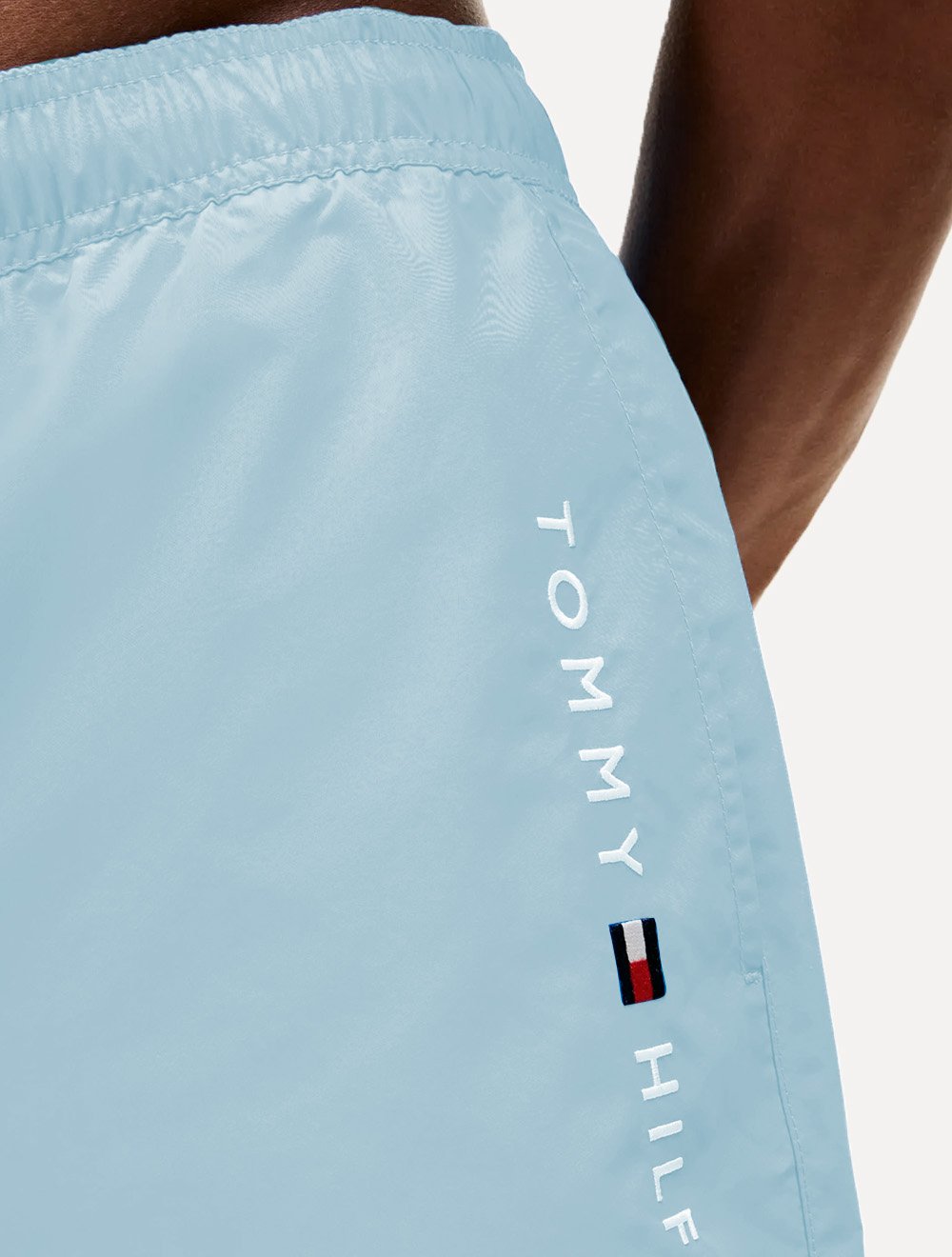Short Tommy Hilfiger Masculino Medium Drawstring Zip Pocket Azul Claro