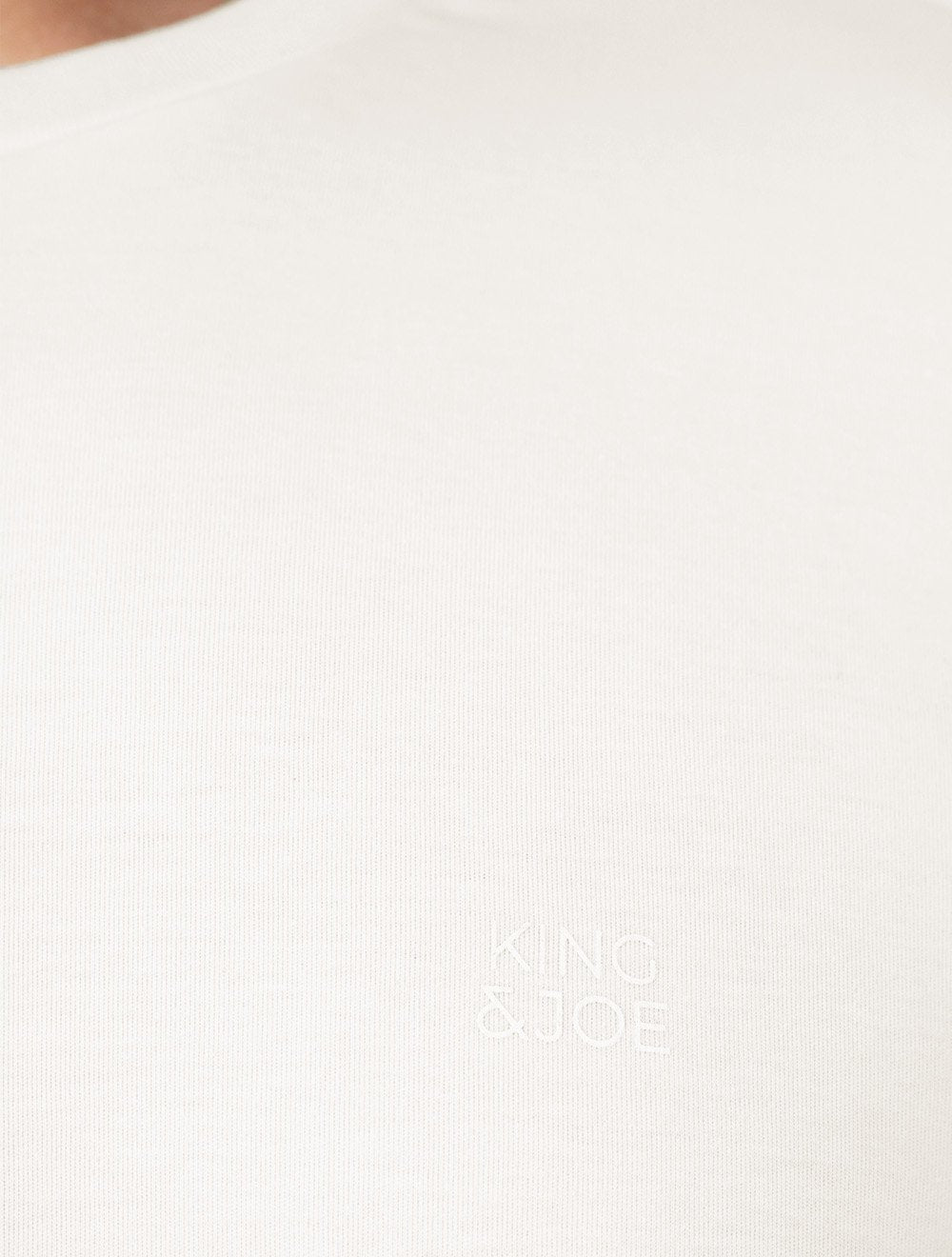 Camiseta King & Joe Premium Suedine Egípcio Logo Off White