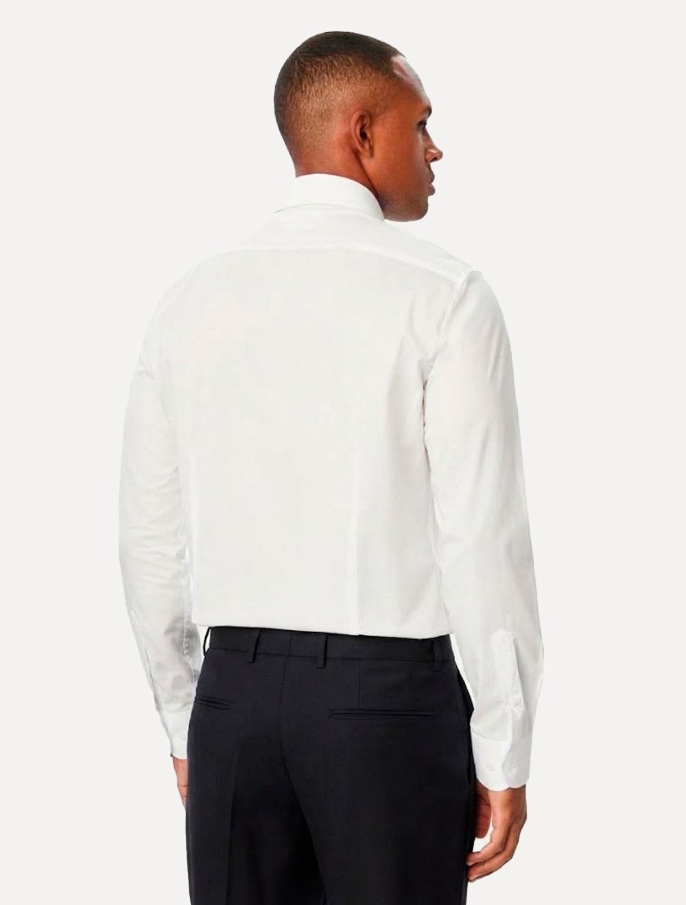 Camisa Tommy Hilfiger Masculina Slim Solid Contrast Branca