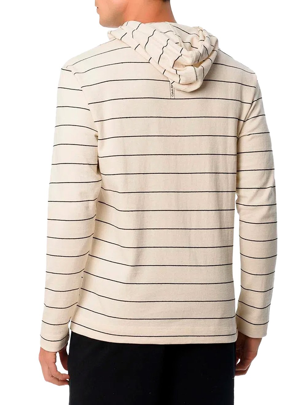 Blusa Calvin Klein Jeans Masculina Hoodie Stripe Sustainable Off-White