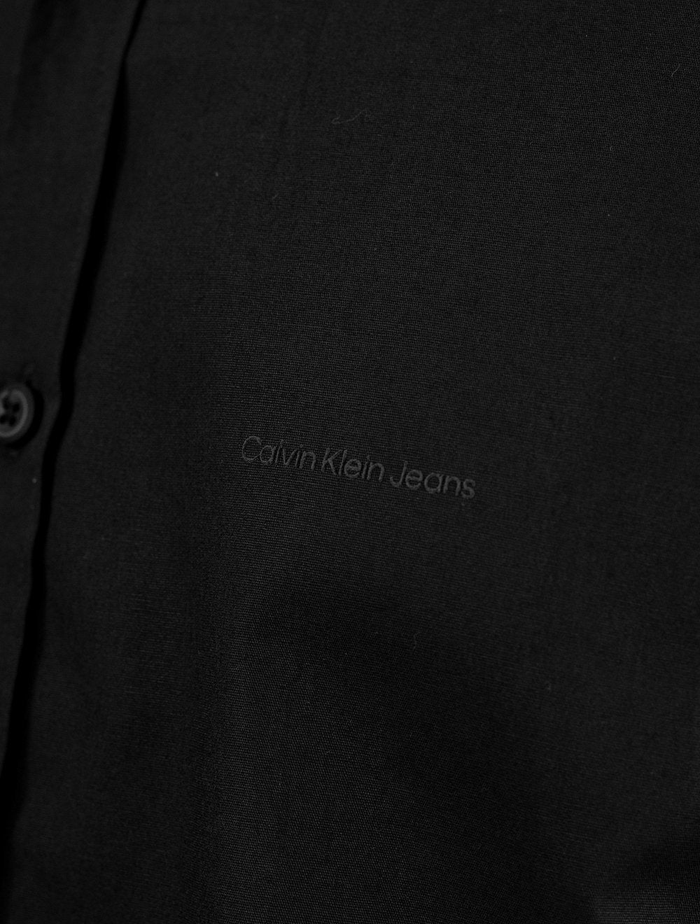 Camisa Calvin Klein Jeans Masculina Regular Plain Dark Logo Preta