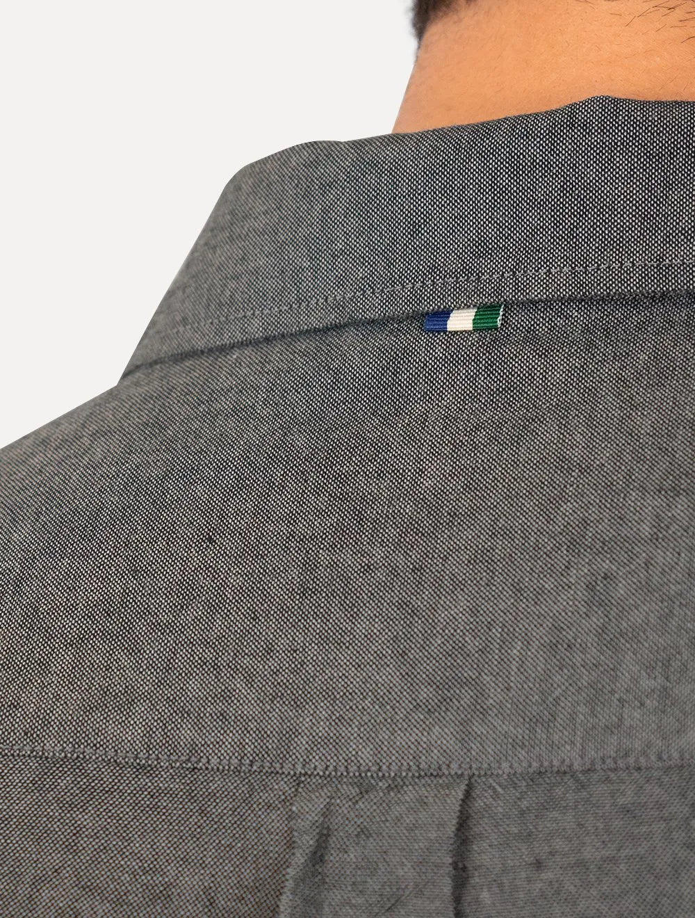 Camisa Reserva Masculina Manga Curta Oxford Color Preto Mescla