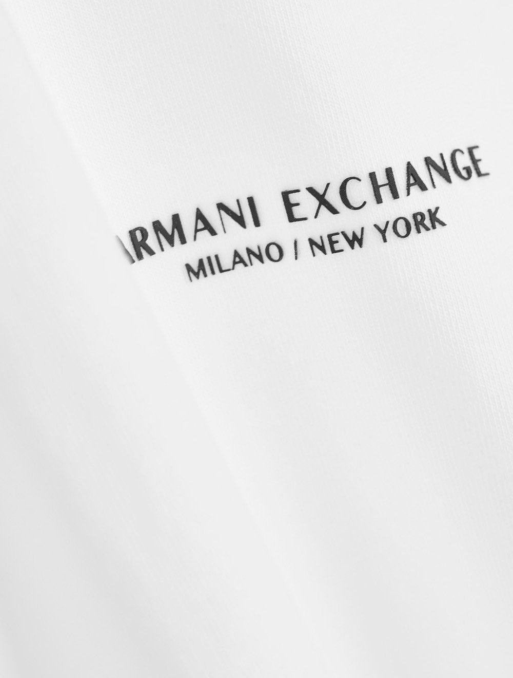 Camisa Polo Armani Exchange Slim Fit Malha de Algodão Half Zip Off-White