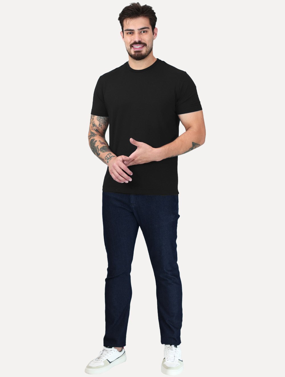 Camiseta K&J Black Premium Viscose Flex Preto