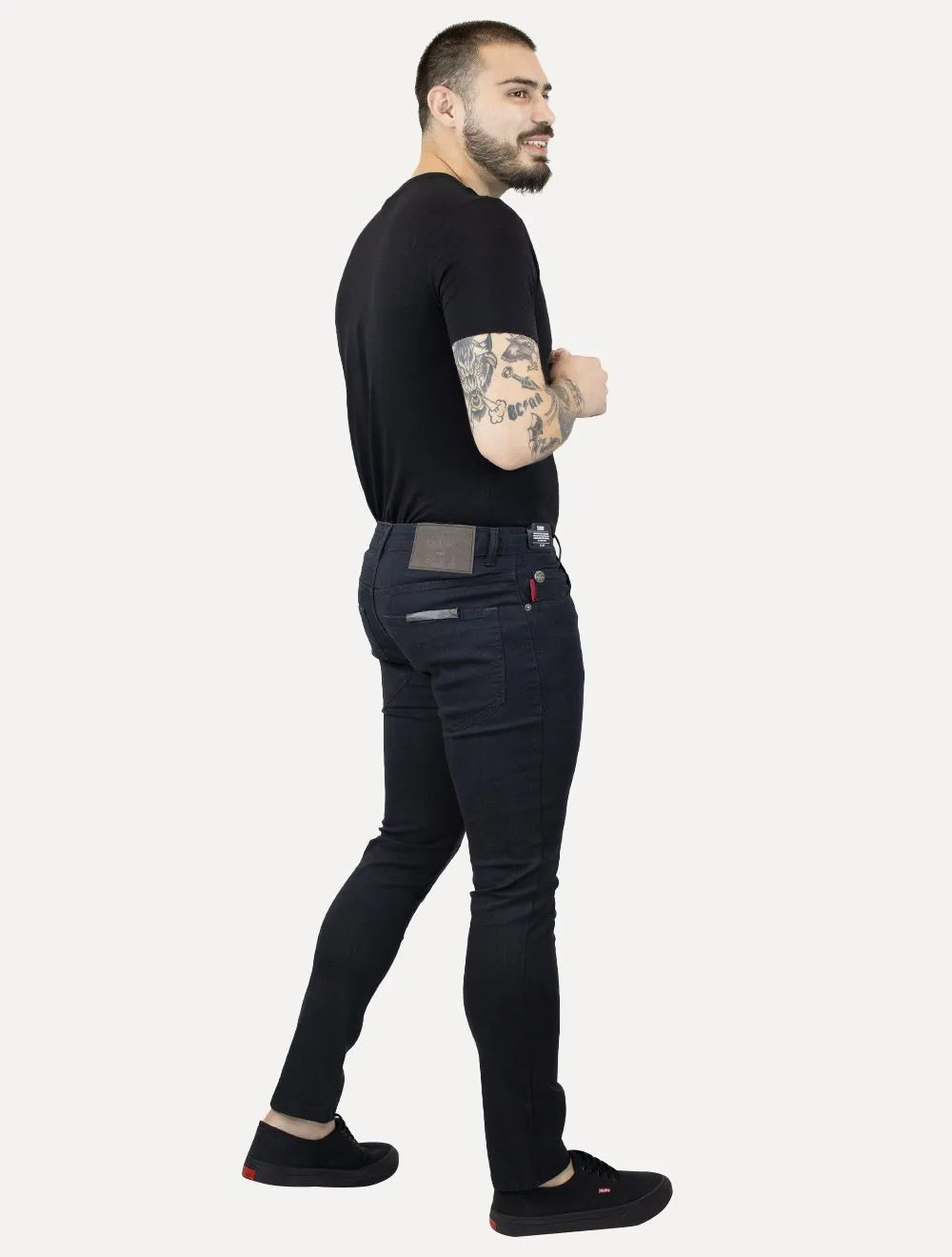 Calça Ellus Jeans Masculina Skinny Sprouting Black Preta