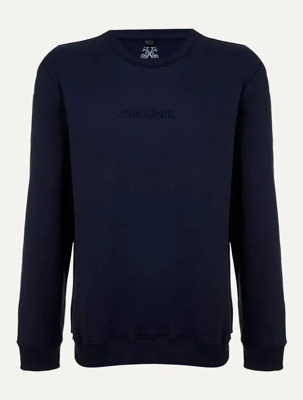 Moletom John John Masculino Embossed Logo Azul Marinho