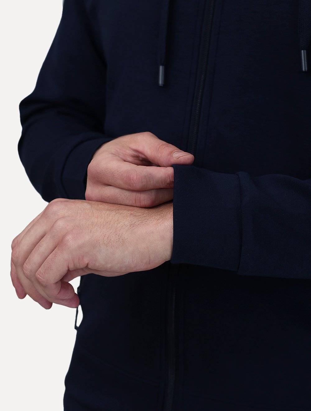 Conjunto Dixen Agasalho Moletom Jaqueta com Zíper Frontal Azul Marinho