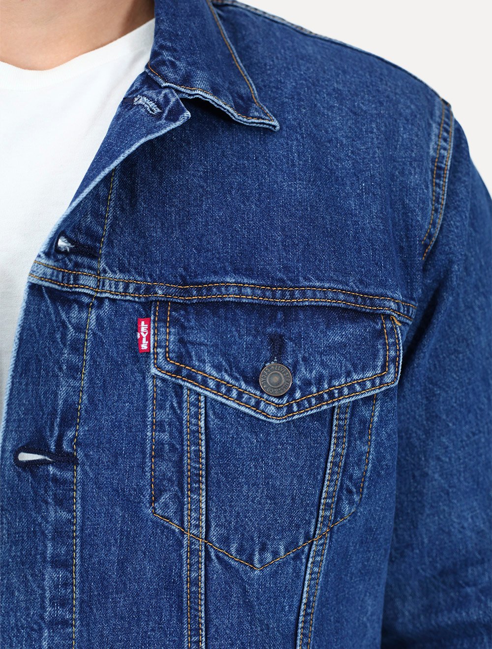 Jaqueta Levis Jeans Masculina Trucker Relaxed Azul Escuro A57820104