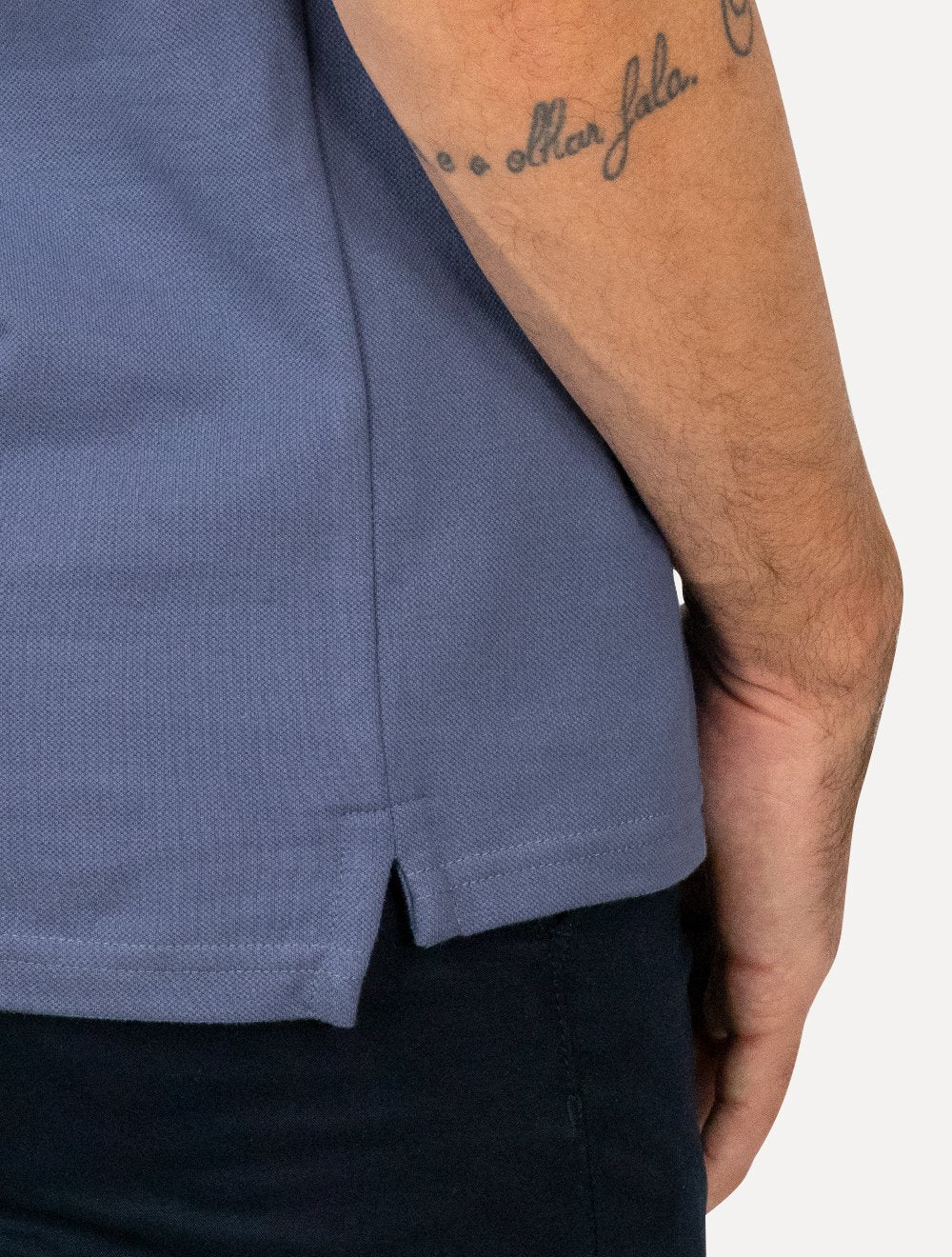 Polo Tommy Jeans Masculina Piquet Regular Placket Azul Índigo