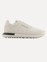 Tênis Empório Armani Masculino Couro Textura Camurça Off White