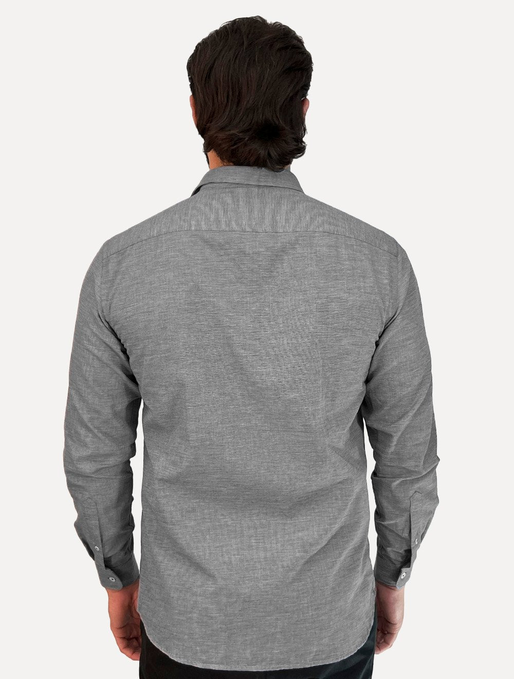 Camisa Dudalina Masculina Slim Fit Superfine Cotton Striped Preto