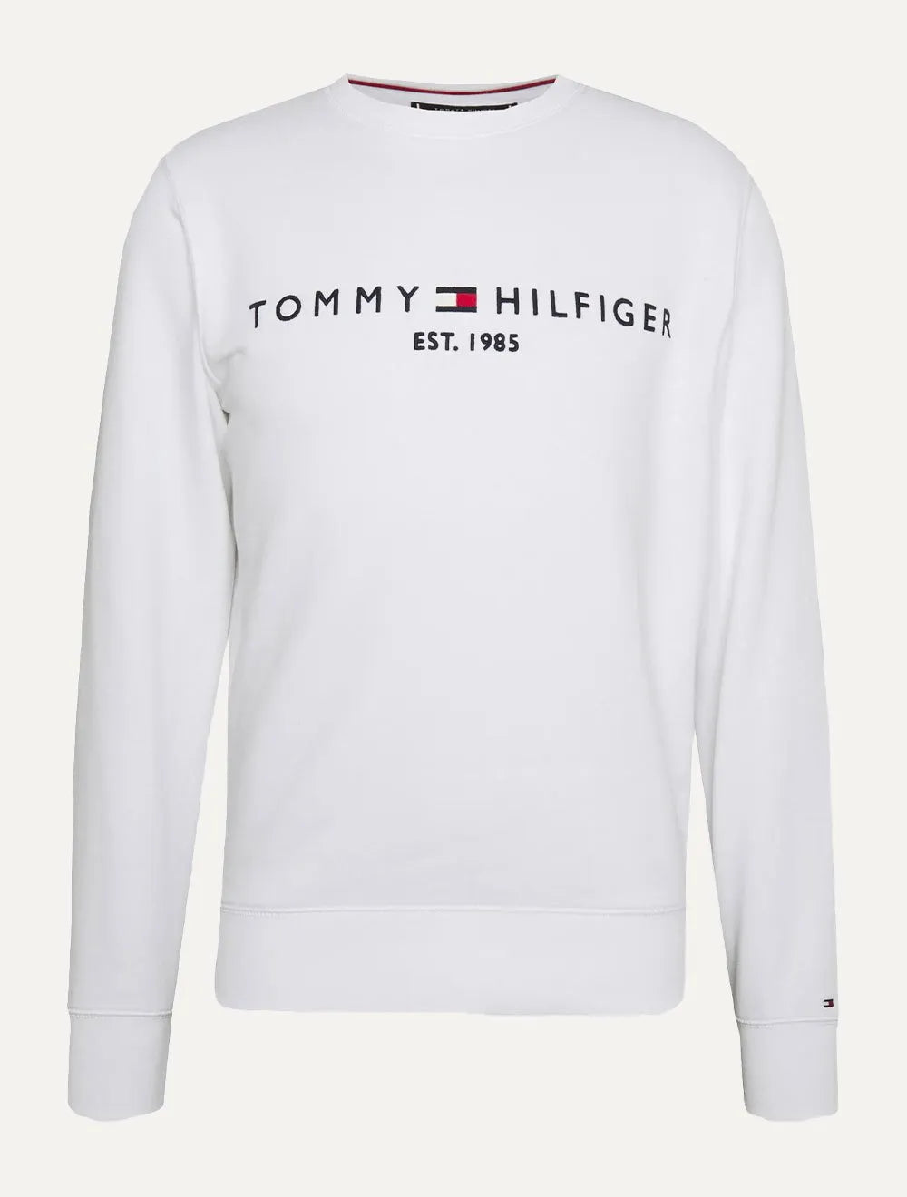 Moletom Tommy Hilfiger Masculino Fleece Logo Crewneck Branco