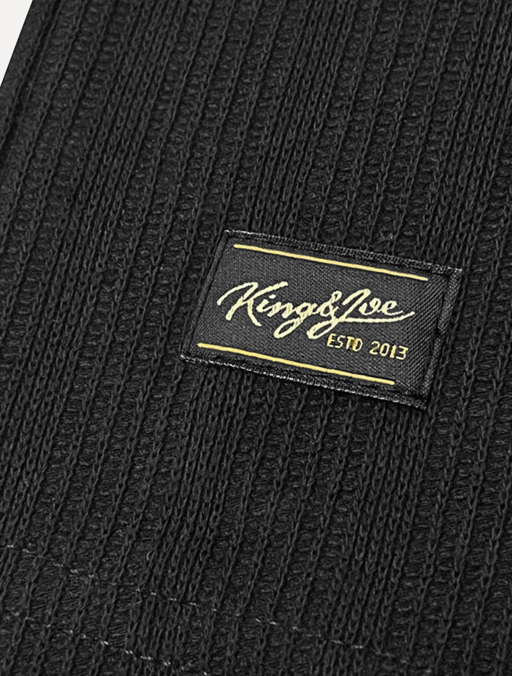 Camiseta King & Joe Masculina Slim Malha Tricot Preta