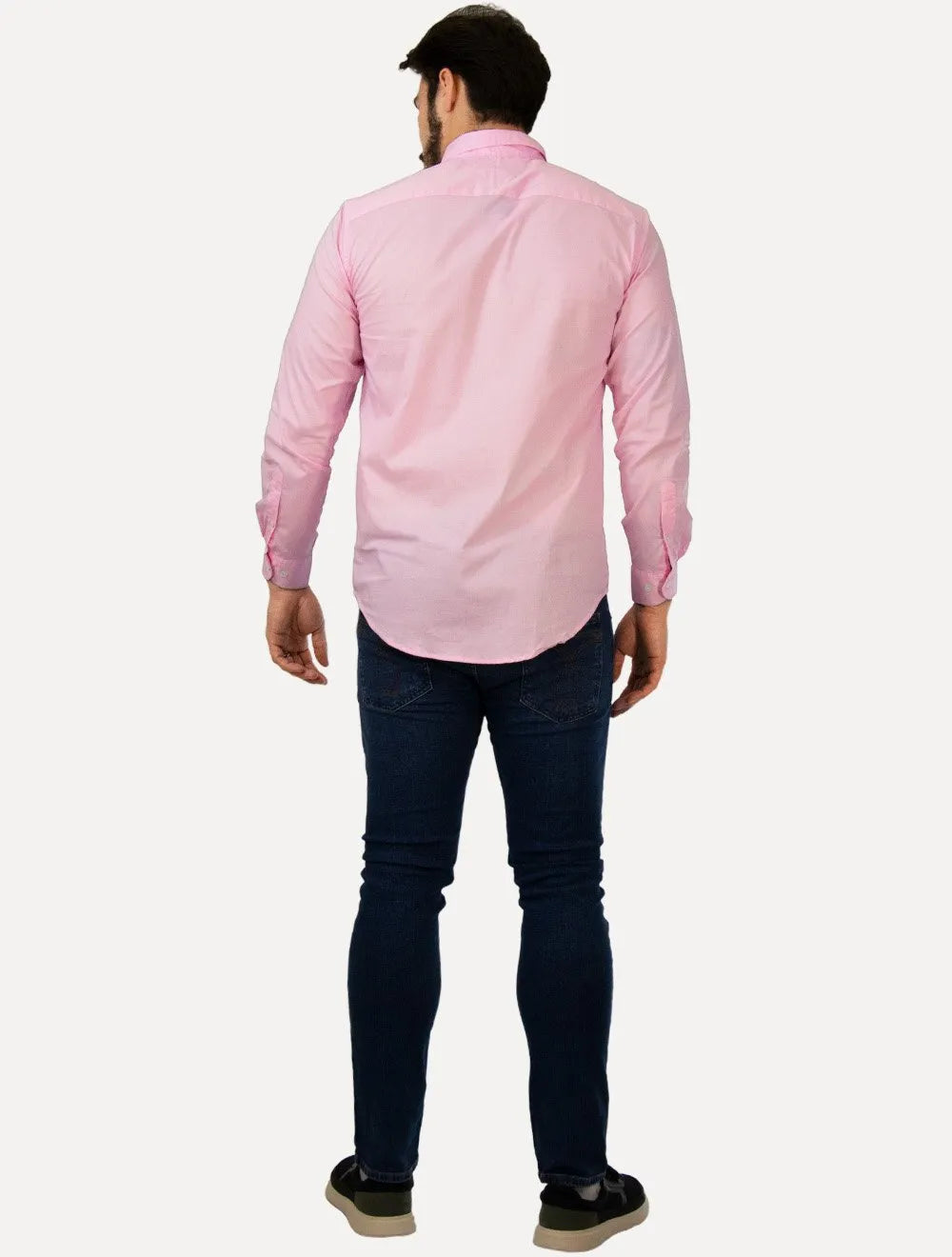 Camisa Tommy Hilfiger Masculina Regular Core Flex Poplin Rosa