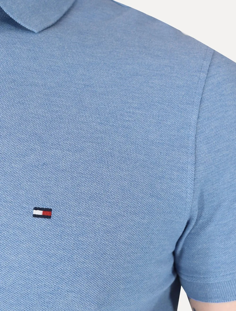 Polo Tommy Hilfiger Masculina Regular Piquet 1985 Spell Azul