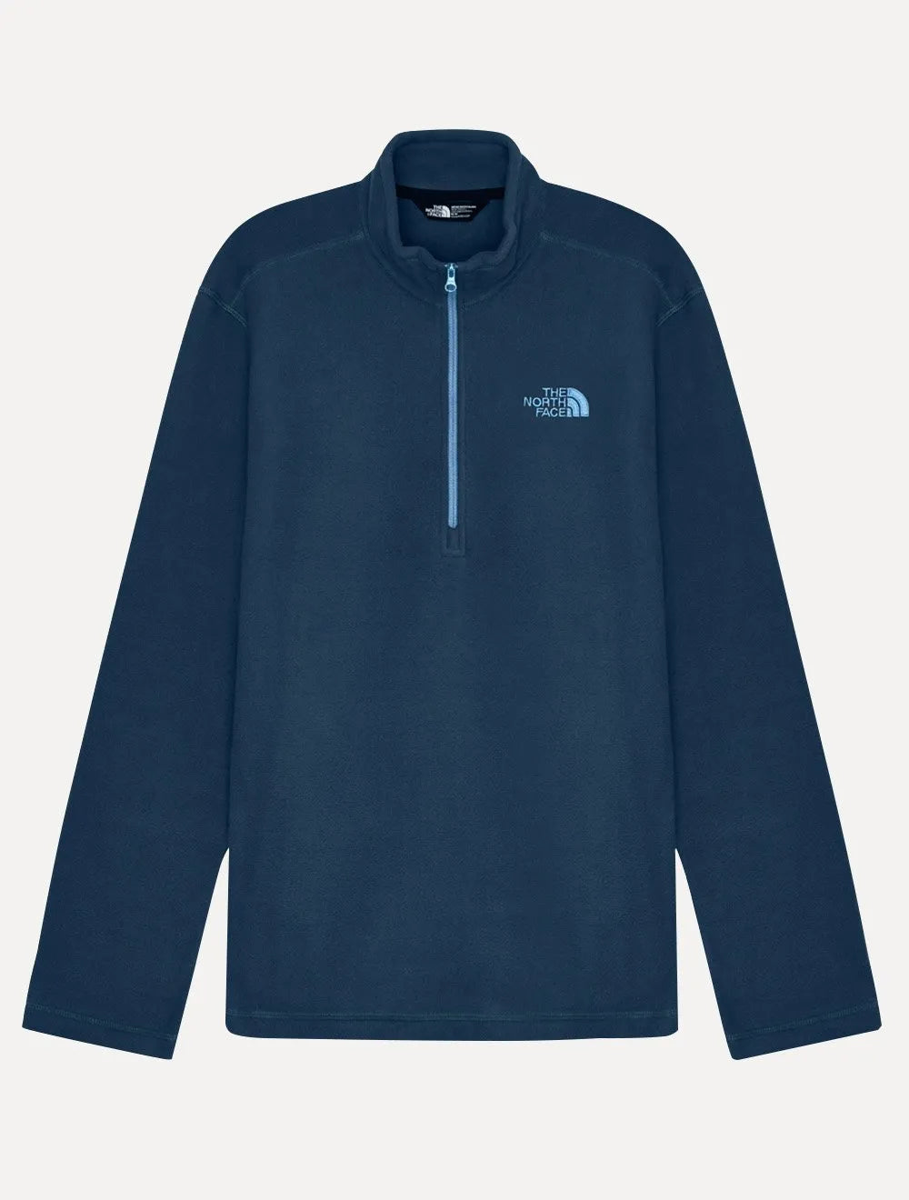Blusa The North Face Fleece TKA 100 Glacier 1/4 Zip Mono Logo Azul Marinho